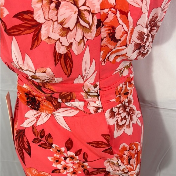 Eliza J Floral Asymmetrical Dress in Pink Size 6 - Picture 5 of 10